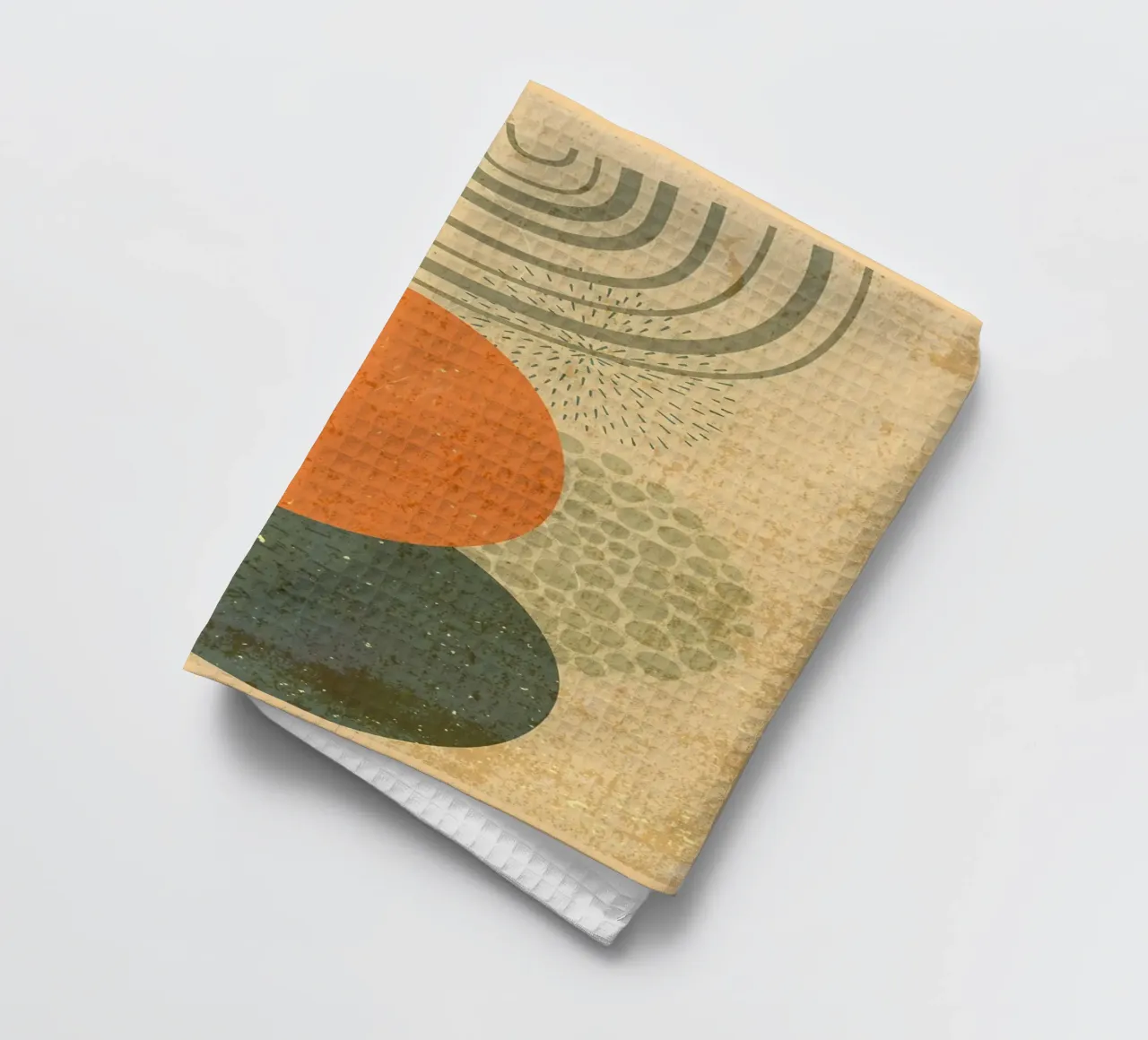 Boho regenboog abstracte kunst theedoek van Edson Studio