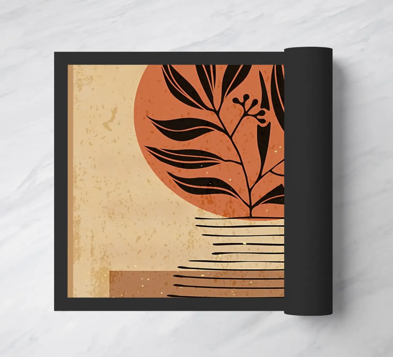 Botanical Geometric art doormat by Edson Studio