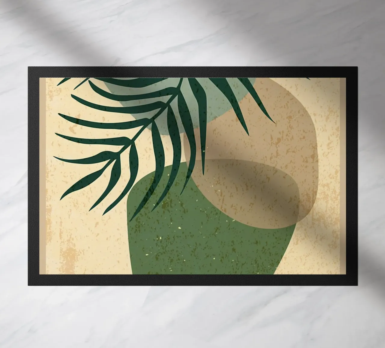 Botanical leaf abstractart doormat by Edson Studio