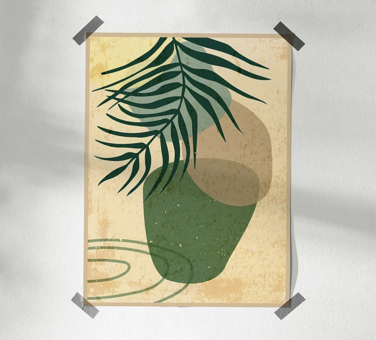 Foglie botaniche astratte poster da Edson Studio