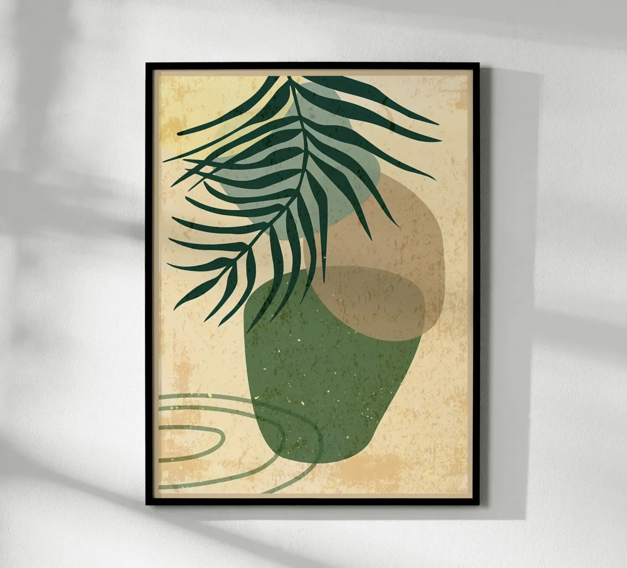 Foglie botaniche astratte poster da Edson Studio