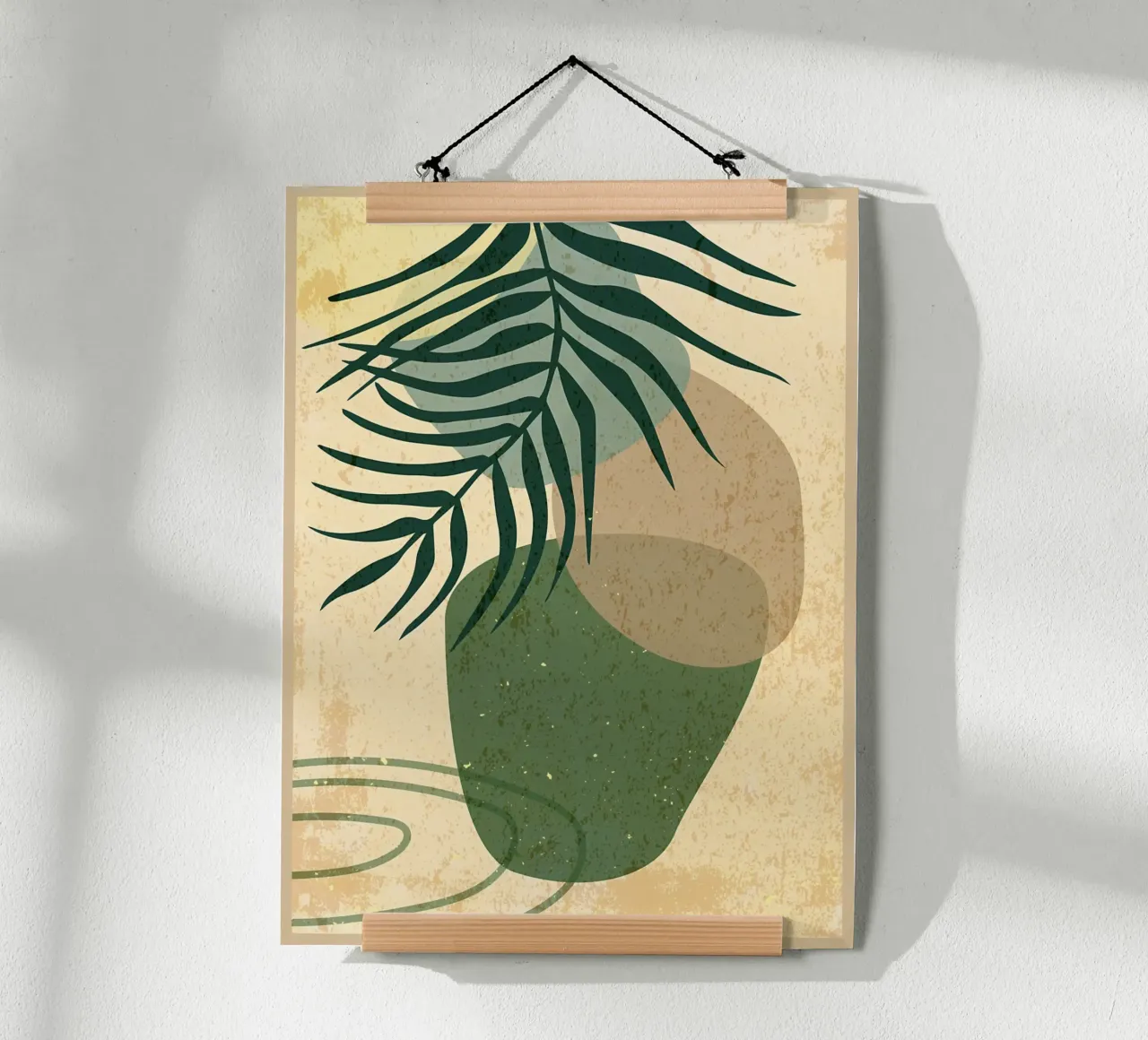 Foglie botaniche astratte poster da Edson Studio