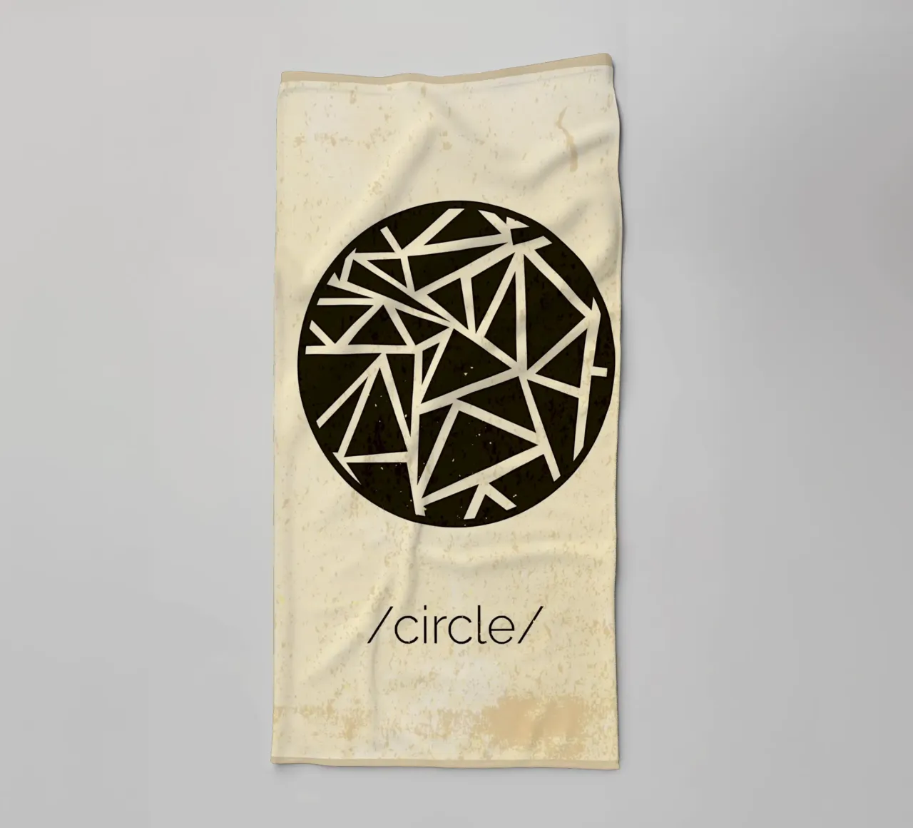 Dessin au trait en forme de cercle serviette de bain de Edson Studio
