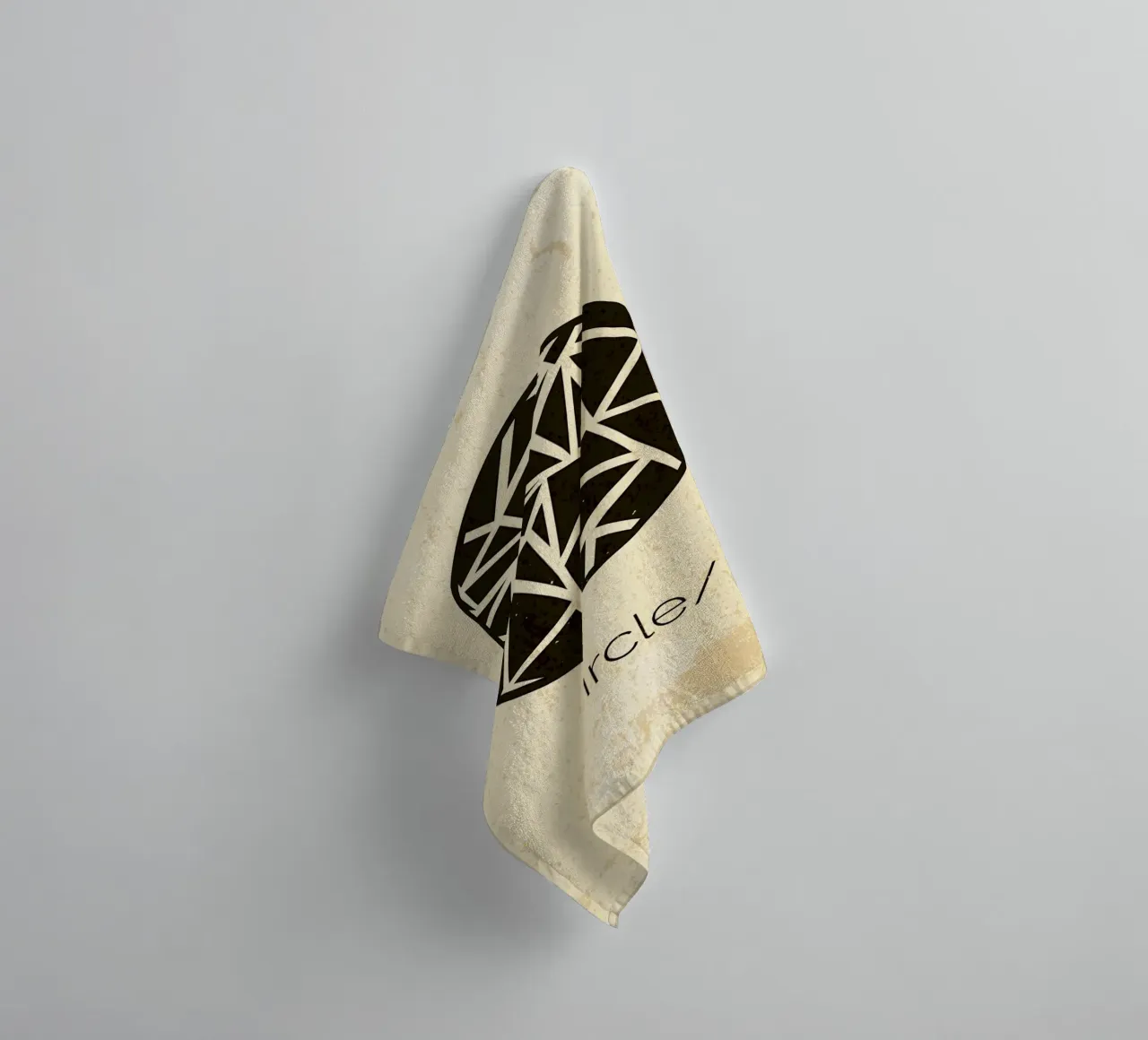 Dessin au trait en forme de cercle serviette de bain de Edson Studio