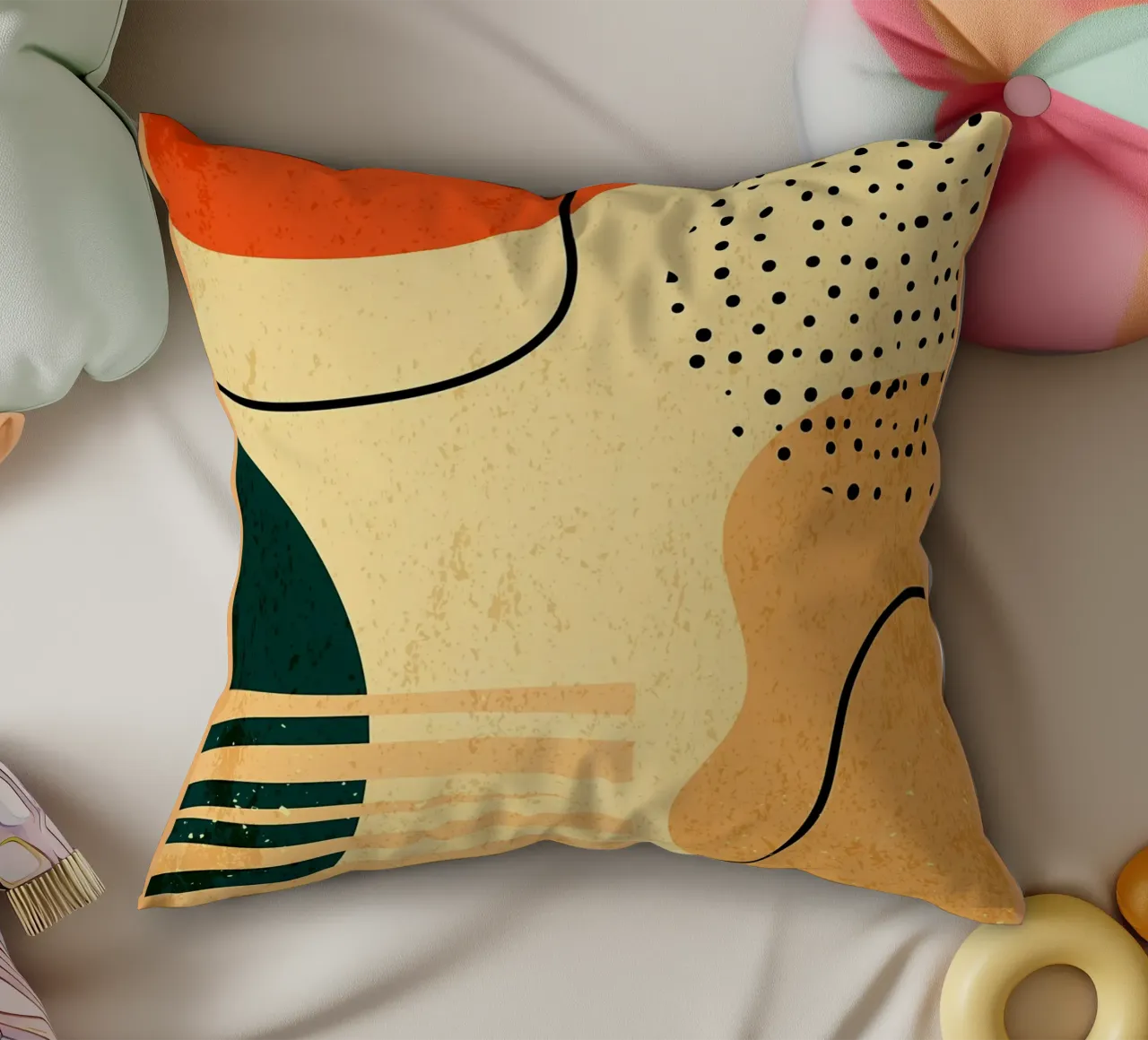 Forme geometriche colorate cuscino da Edson Studio