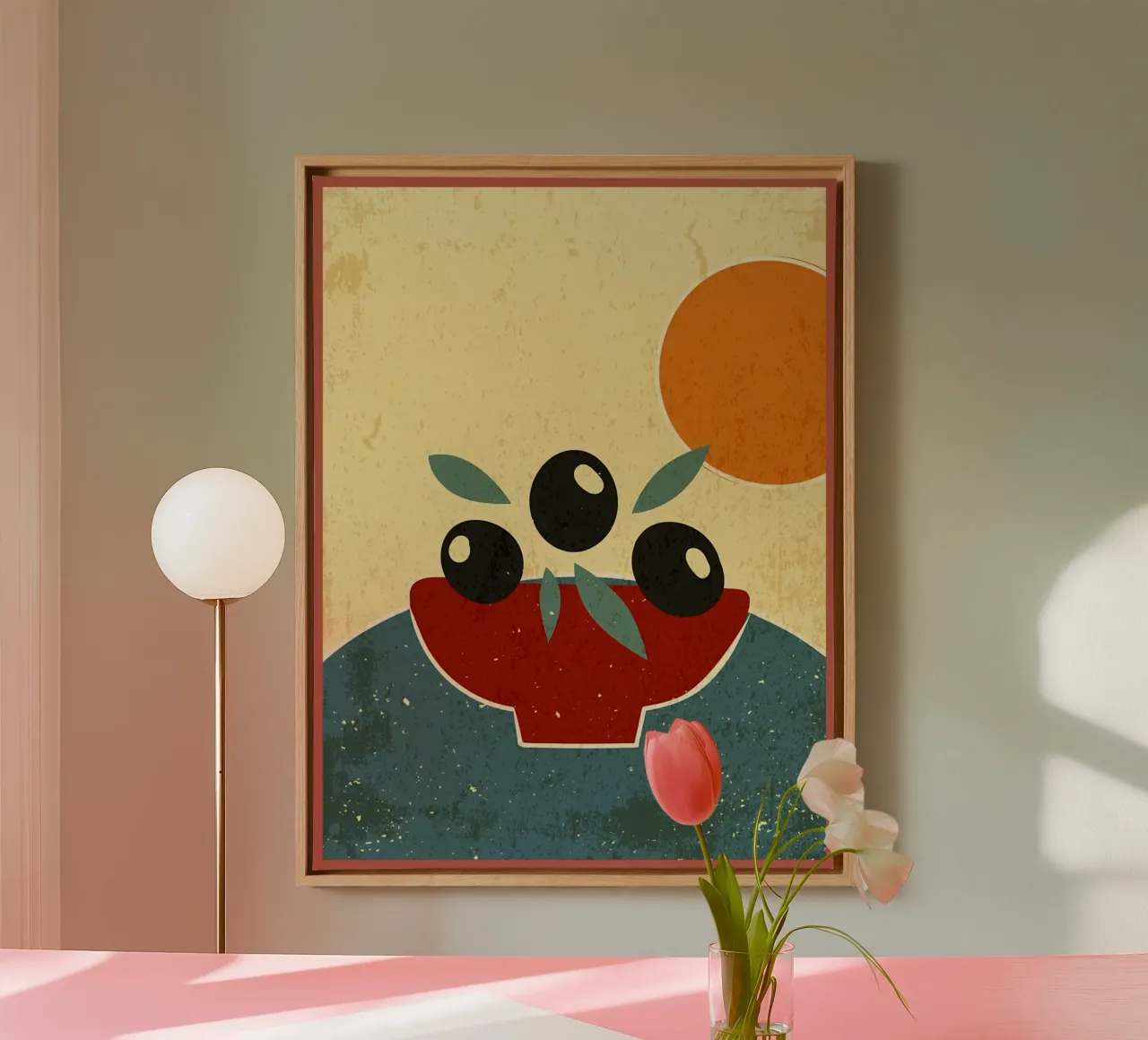 Fruitvaas moderne kunst canvas met Baklijst van Edson Studio