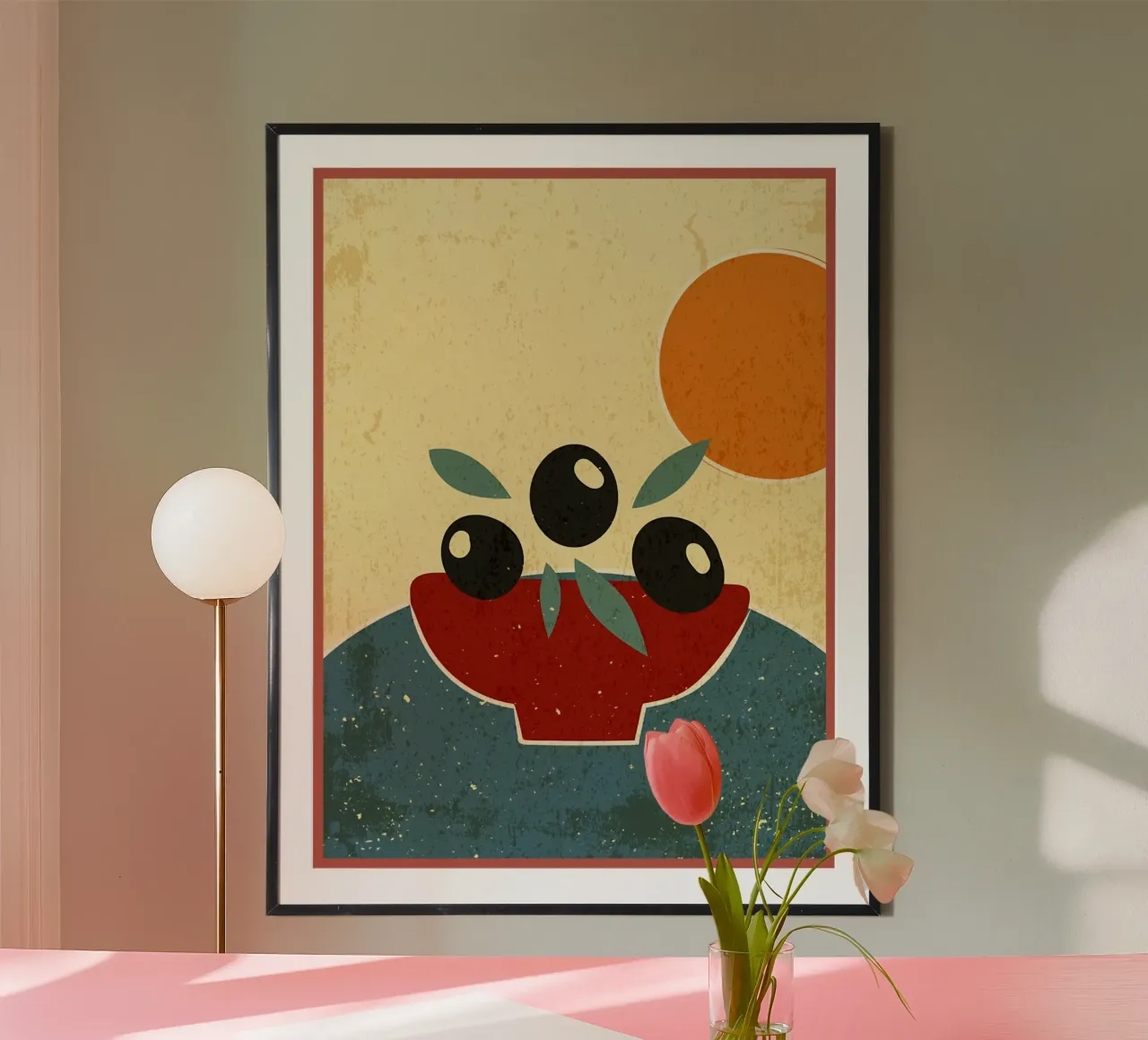 Vaso di frutta arte moderna carta hahnemühle da Edson Studio