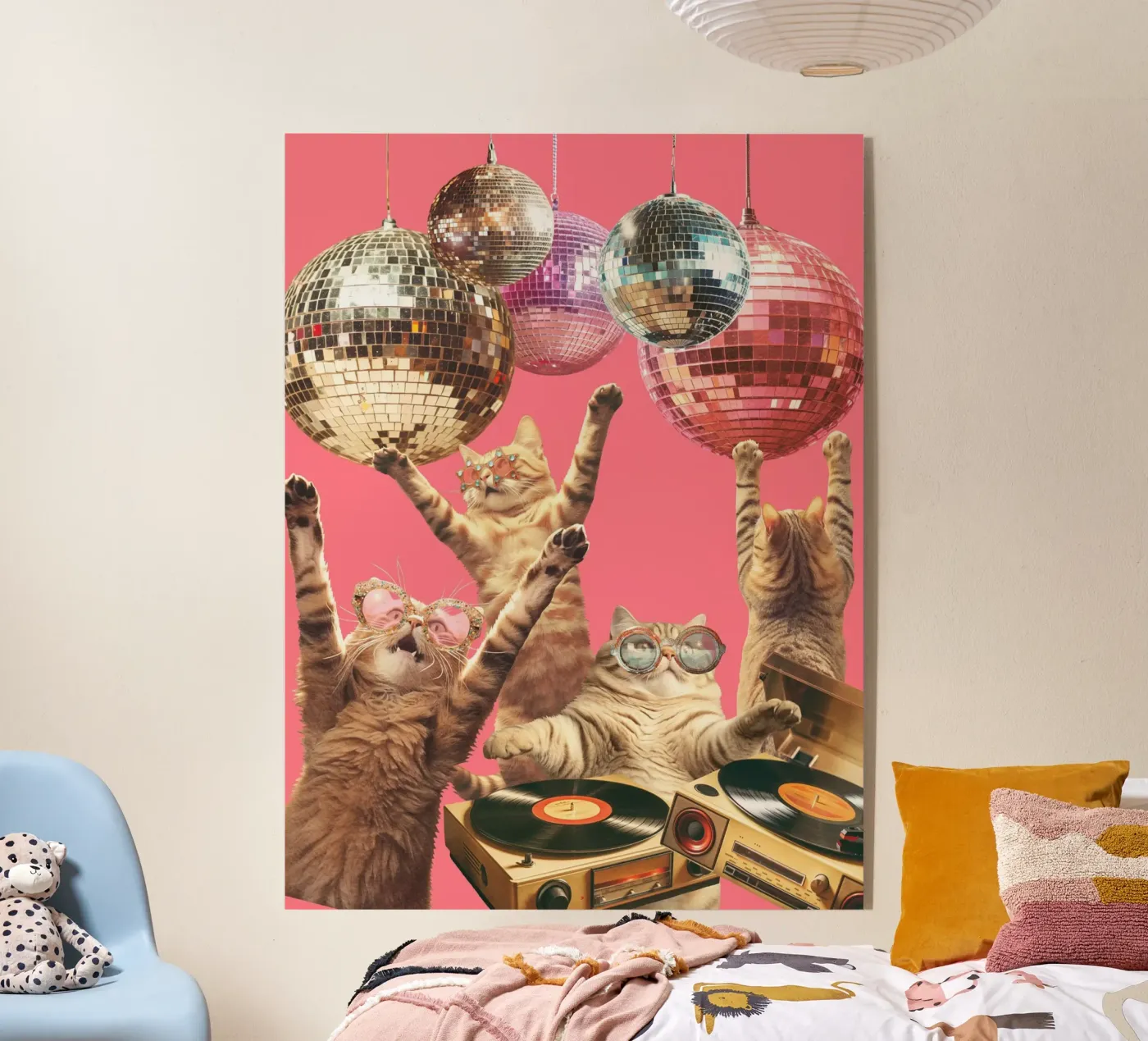 Party Cats acryl van edsonramosart