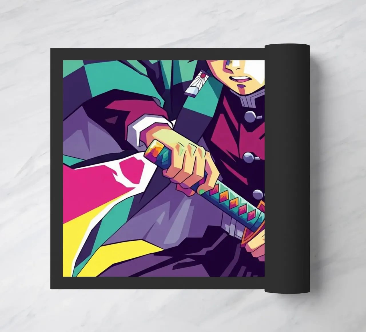 Tanjiro Kamado - Demon Slayer (1) doormat by Hantamrata