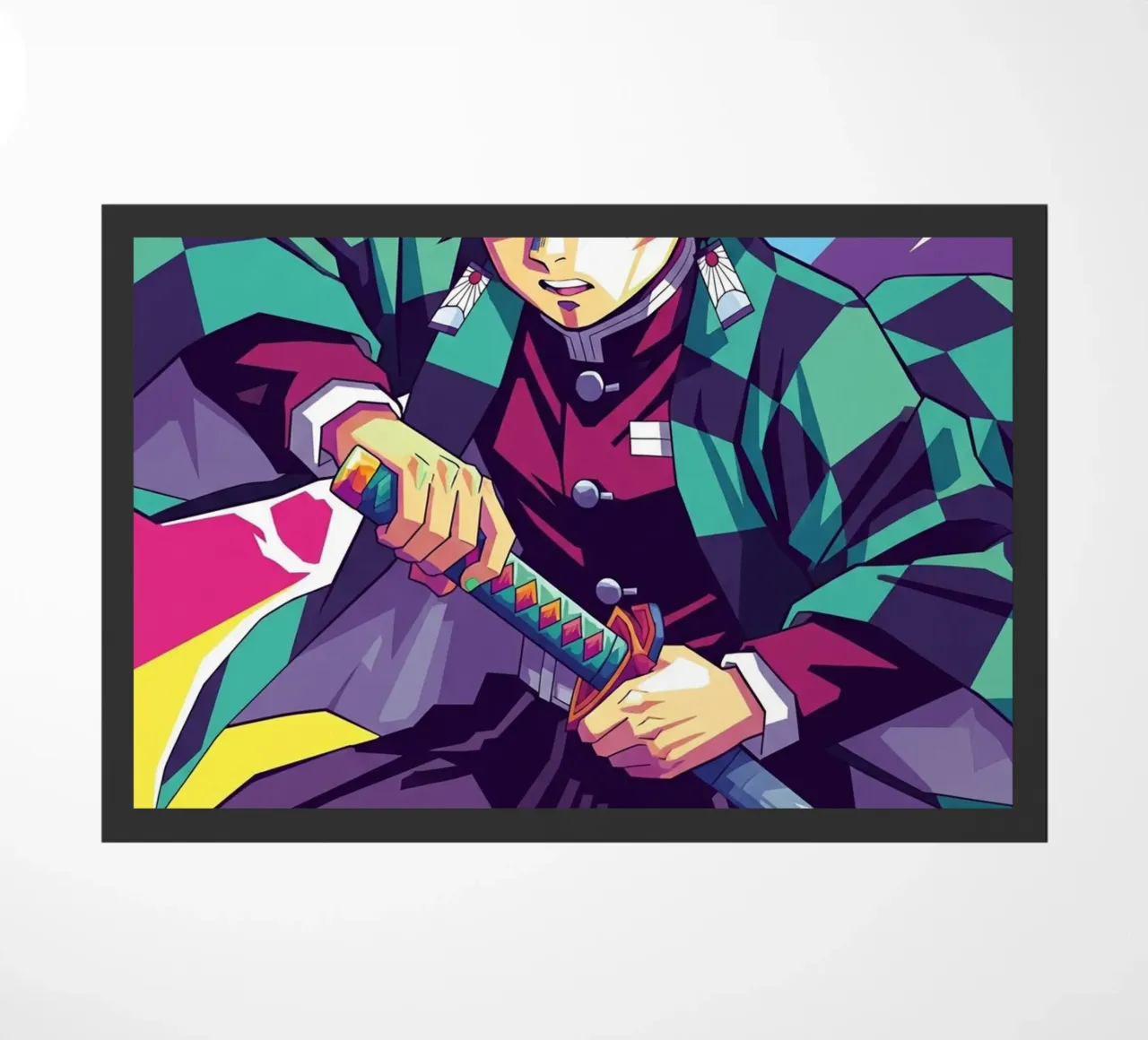 Tanjiro Kamado - Demon Slayer (1) doormat by Hantamrata