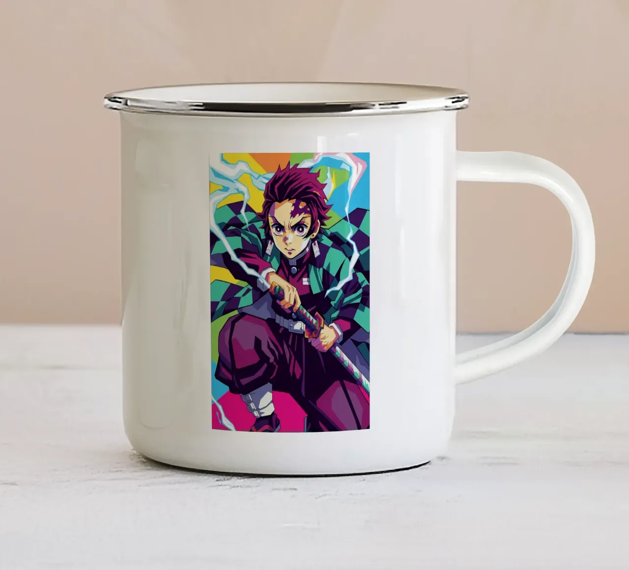 Tanjiro Kamado - Demon Slayer (2) enamel mug by Hantamrata