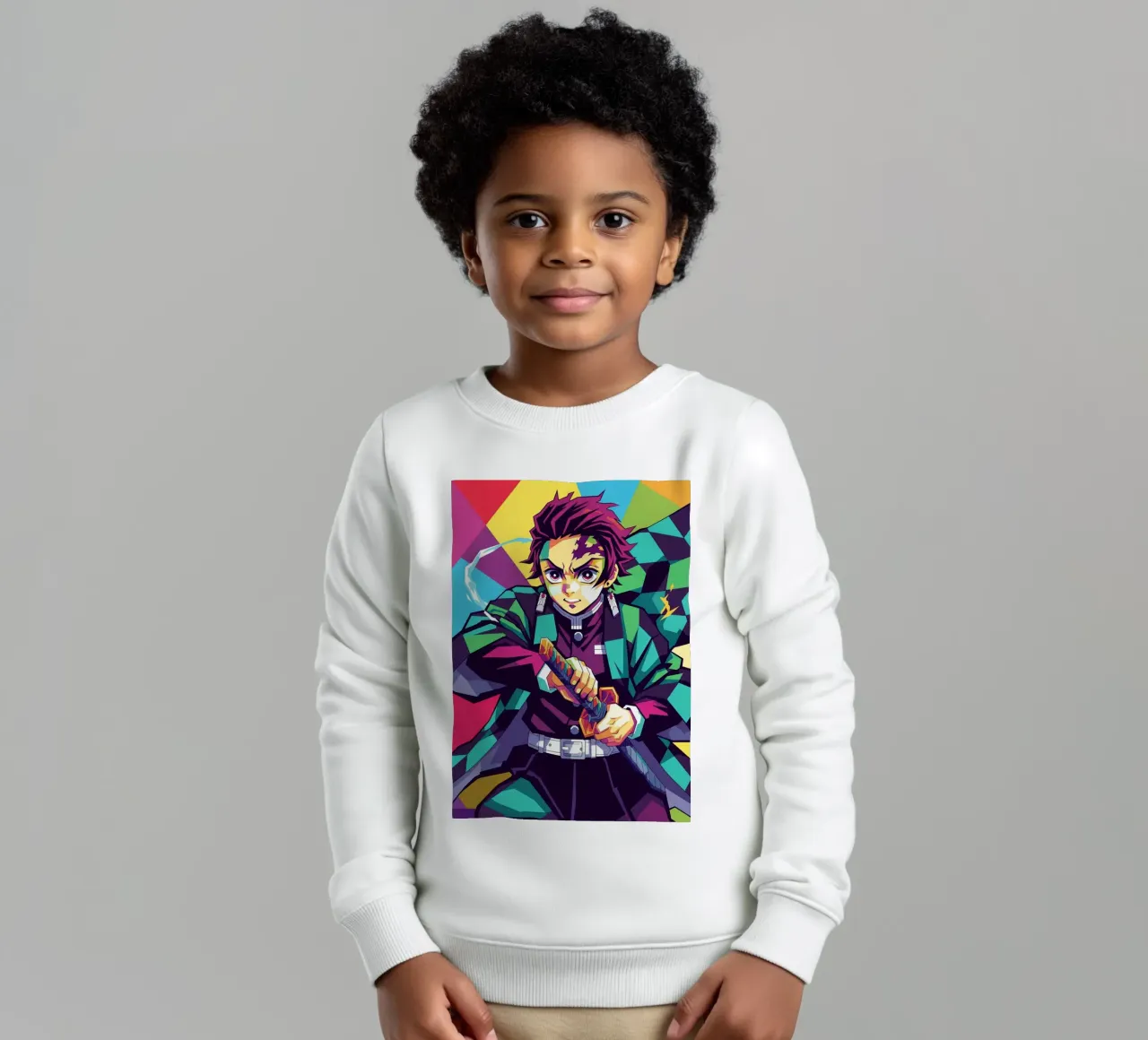 Tanjiro Kamado - Demon Slayer (3) kids sweatshirt by Hantamrata