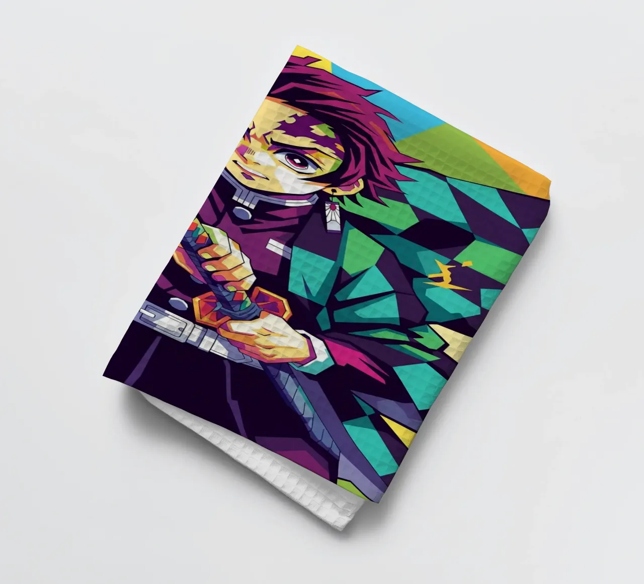 Tanjiro Kamado - Demon Slayer (3) tea towel by Hantamrata