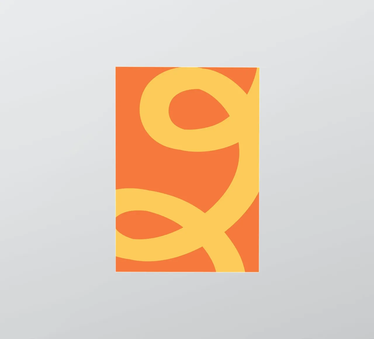 Golden Yellow Loops on Vibrant Orange sticker by The Art Club