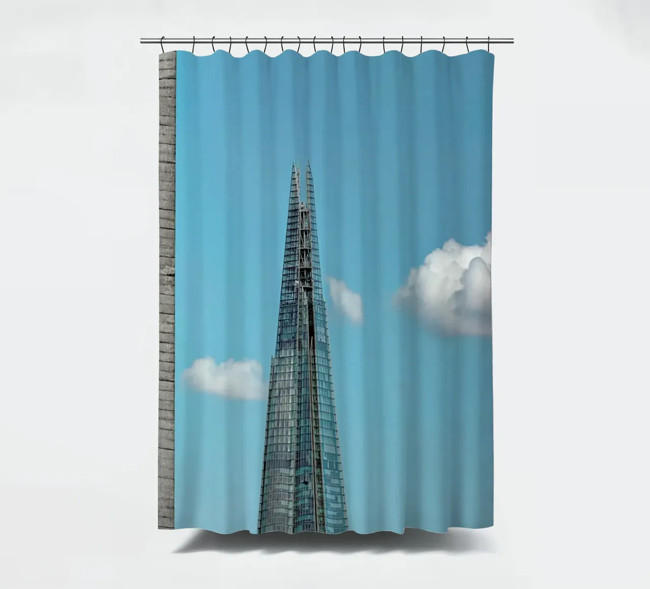 Shard shower curtain by Michael Belhadi