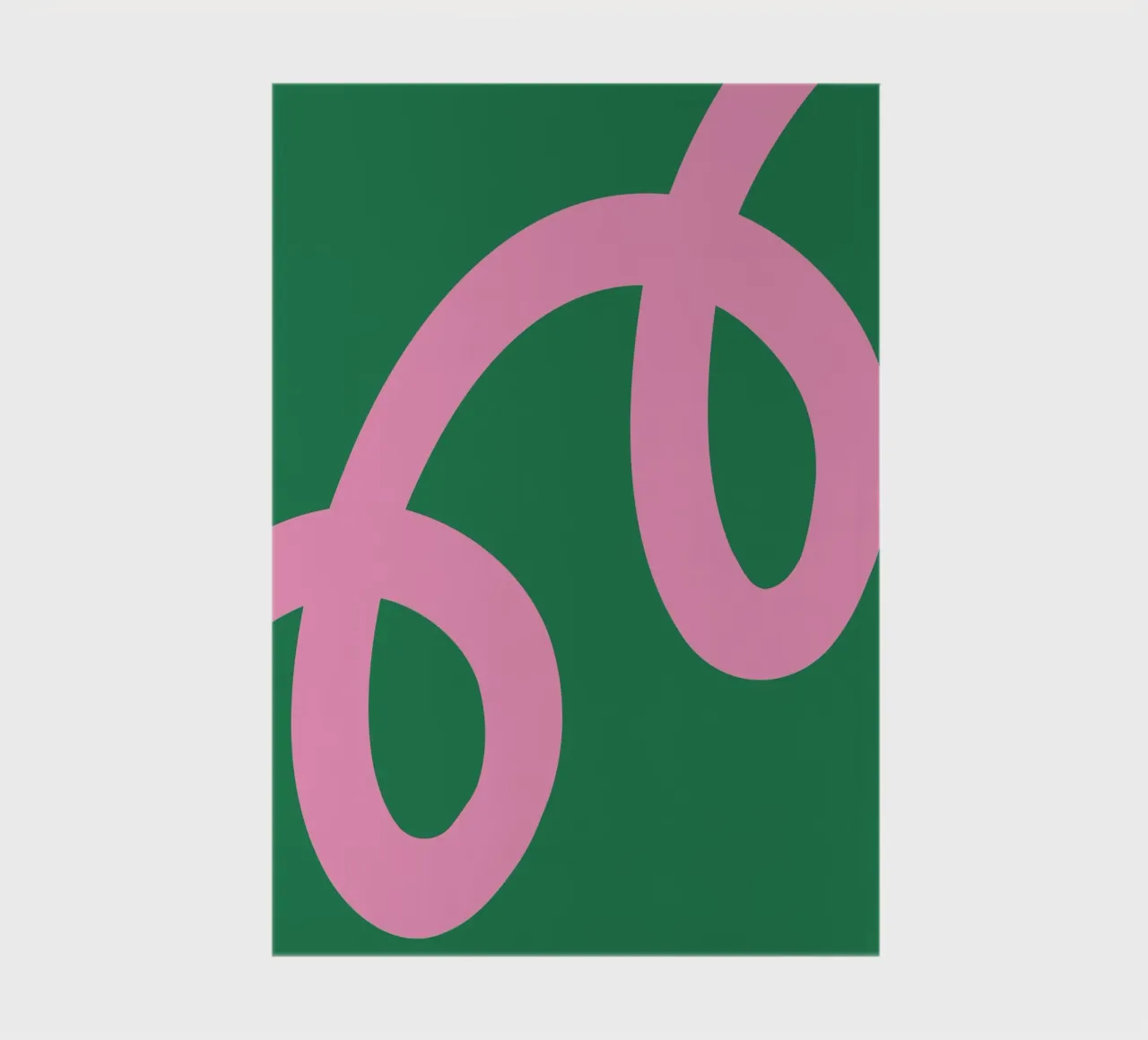 Abstract Minimalist Bold Pink Loop Lines on Deep Green notebook by The Art Club