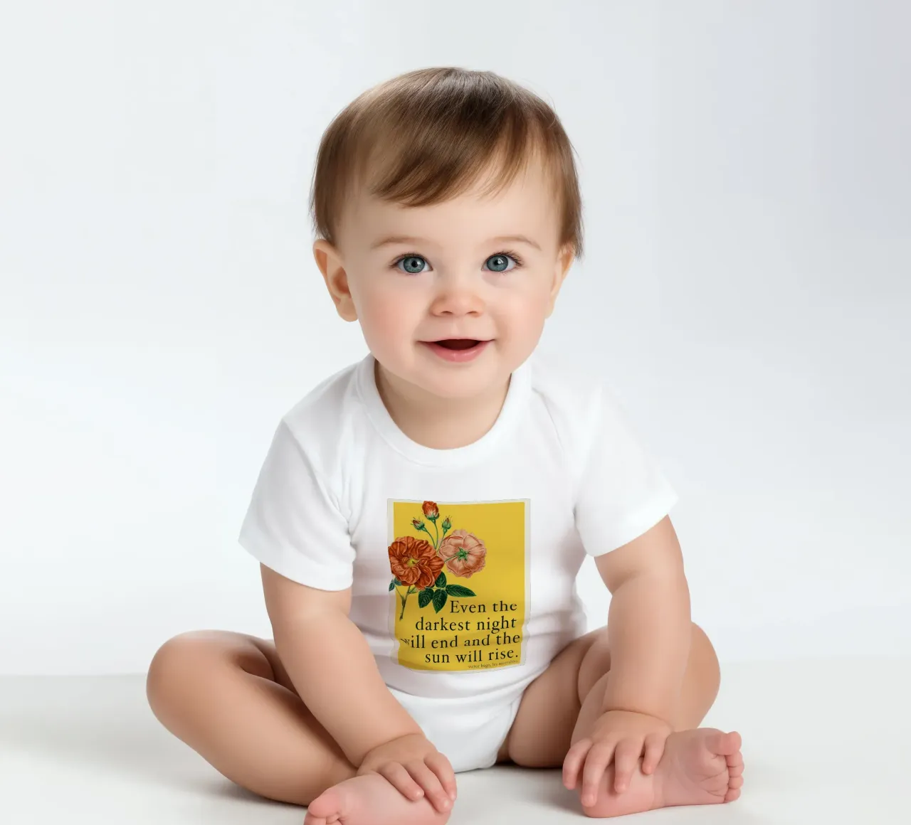 Selbst das dunkelste Zitat Kurzarm Babybody von Leahprint