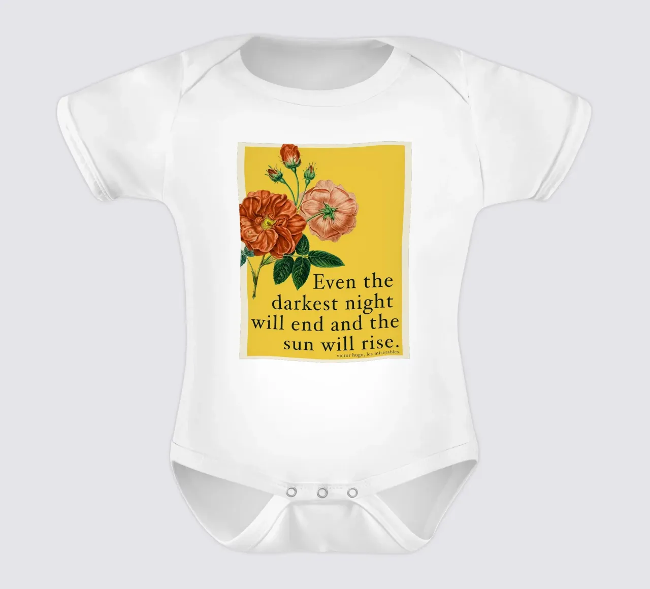 Selbst das dunkelste Zitat Kurzarm Babybody von Leahprint