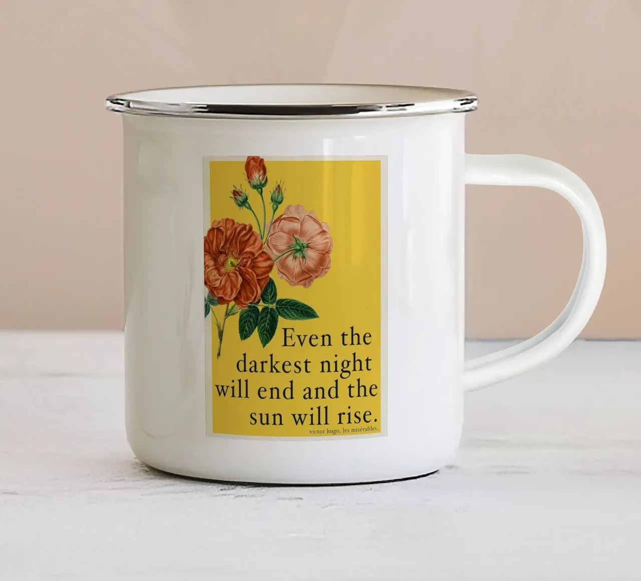 Anche la più oscura delle citazioni tazza in smalto da Leahprint