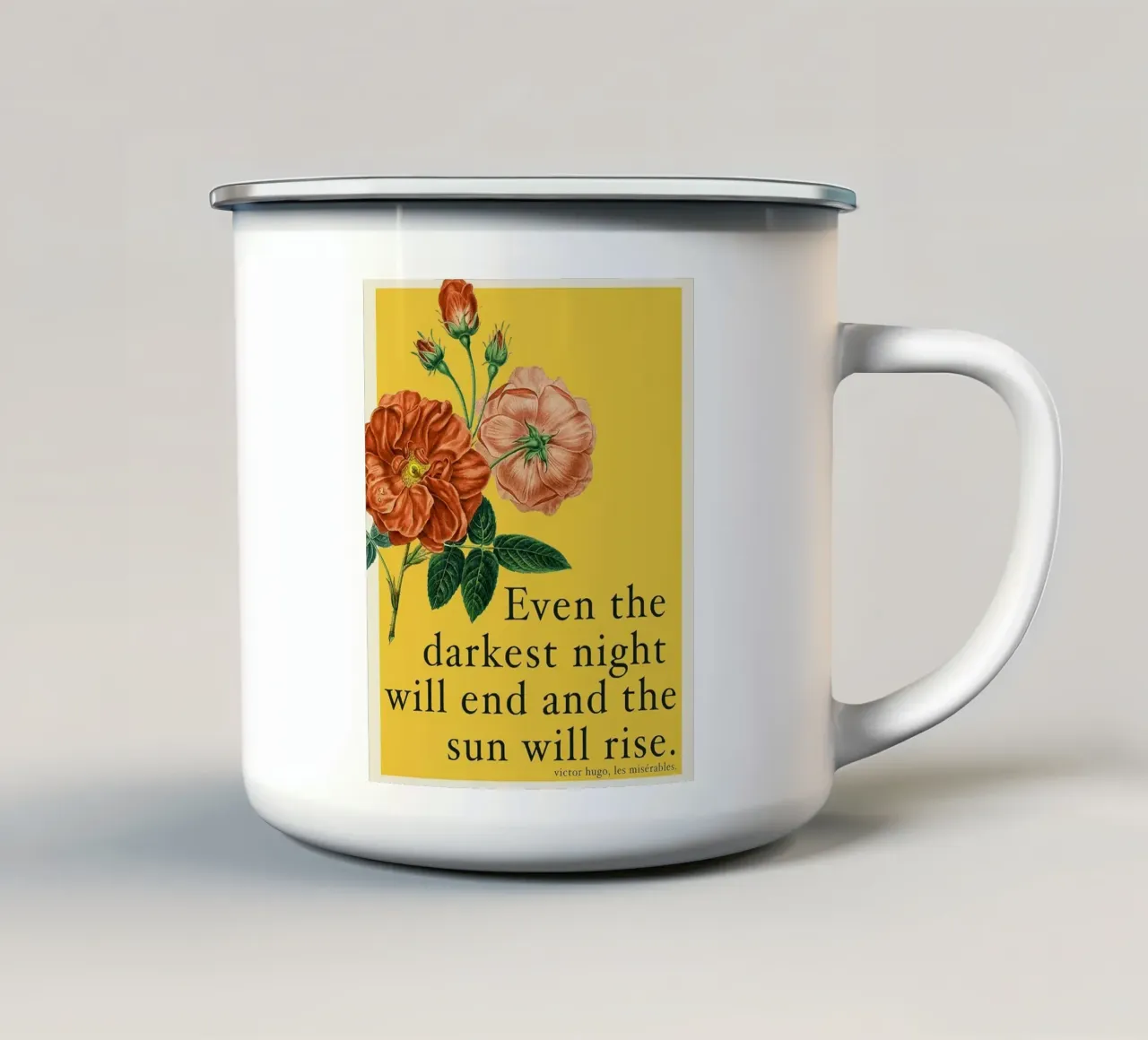 Anche la più oscura delle citazioni tazza in smalto da Leahprint