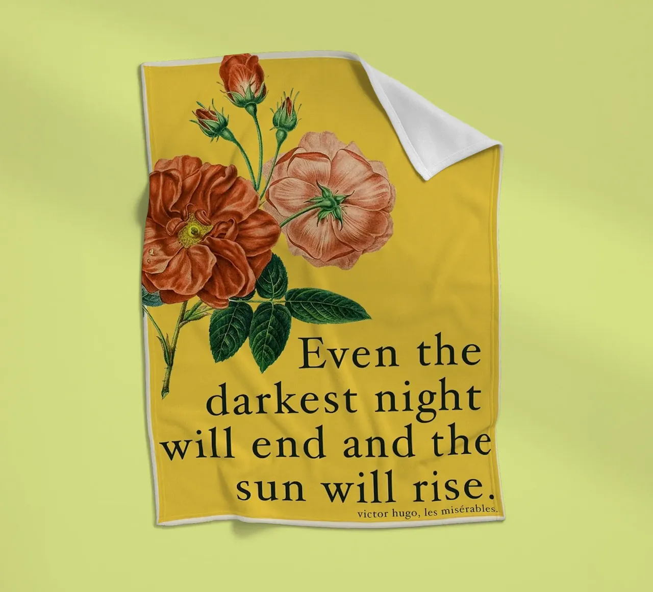 Selbst das dunkelste Zitat Fleecedecke von Leahprint