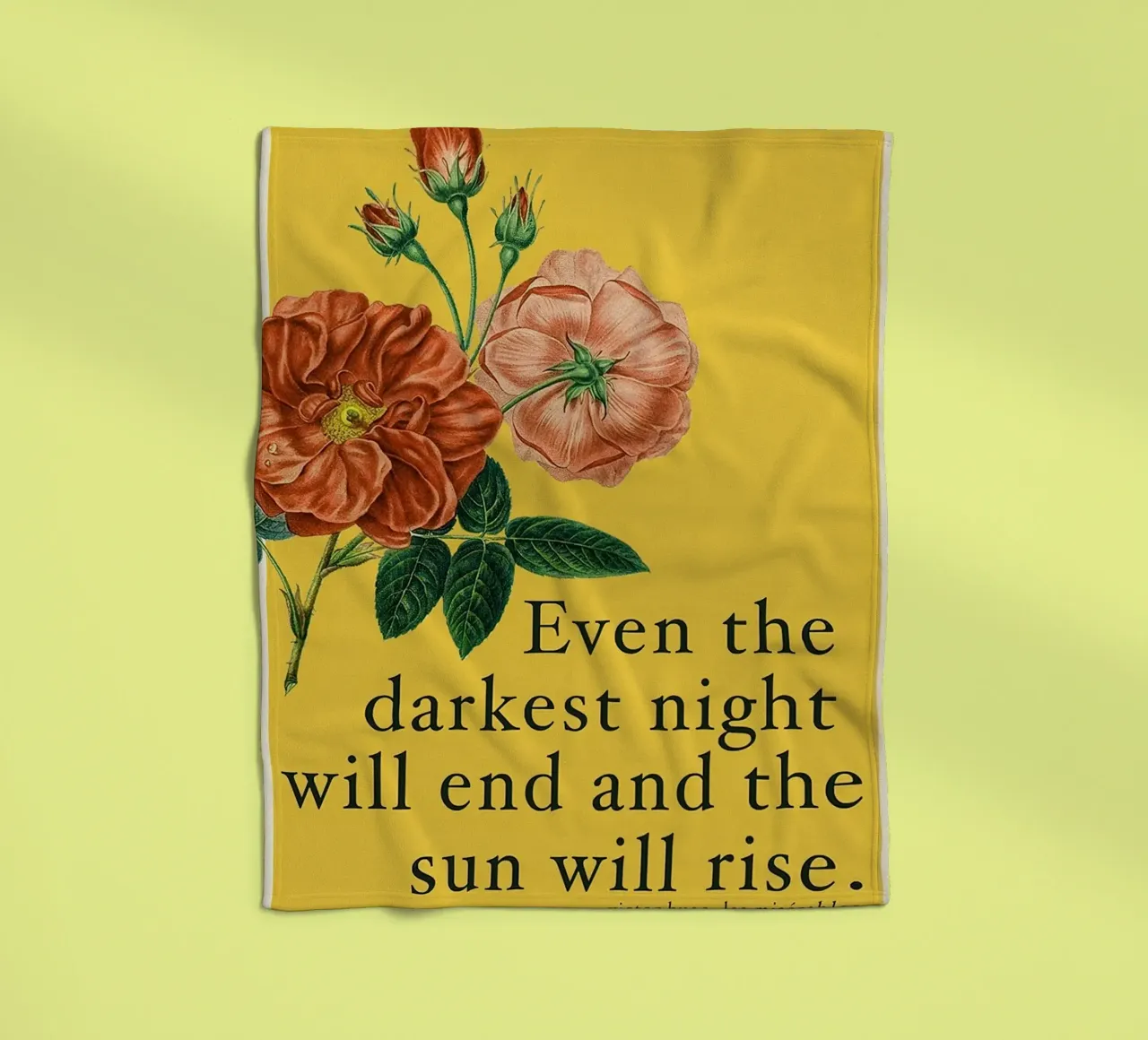 Selbst das dunkelste Zitat Fleecedecke von Leahprint