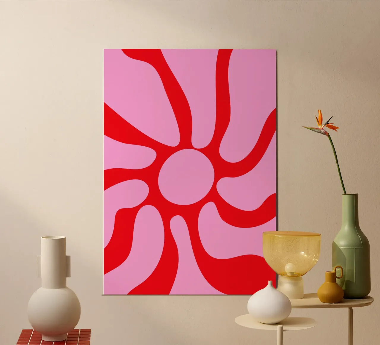 Arte grafica botanica in grassetto per interni moderni poster con telaio in legno da The Art Club