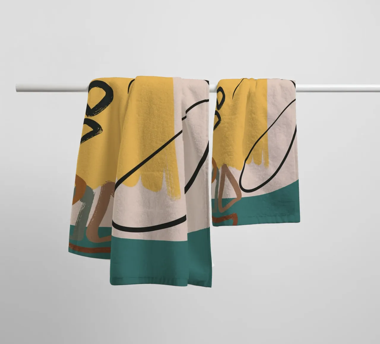 Urban Abstract Harmony towel by vintageshop