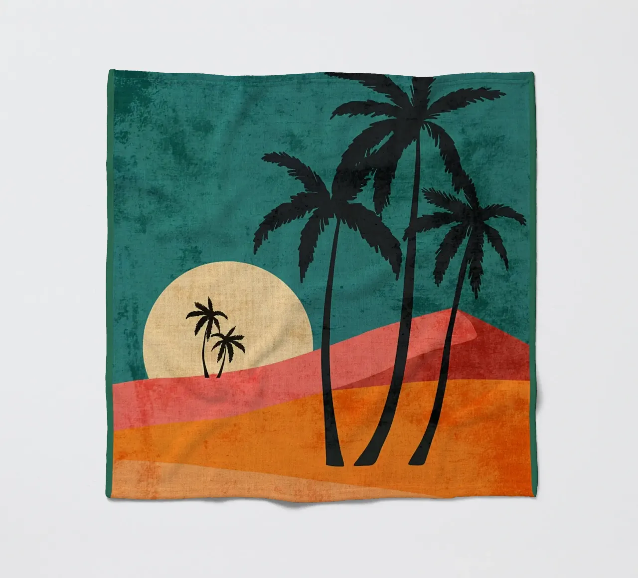 Poster al tramonto con alberi coperta in pile da Jammie Studio