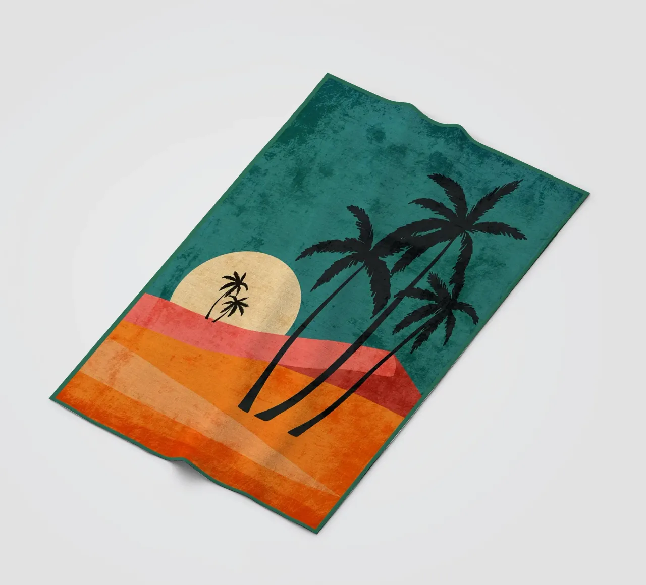 Poster al tramonto con alberi coperta in pile da Jammie Studio