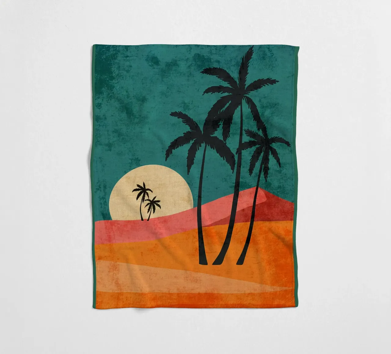 Poster al tramonto con alberi coperta in pile da Jammie Studio