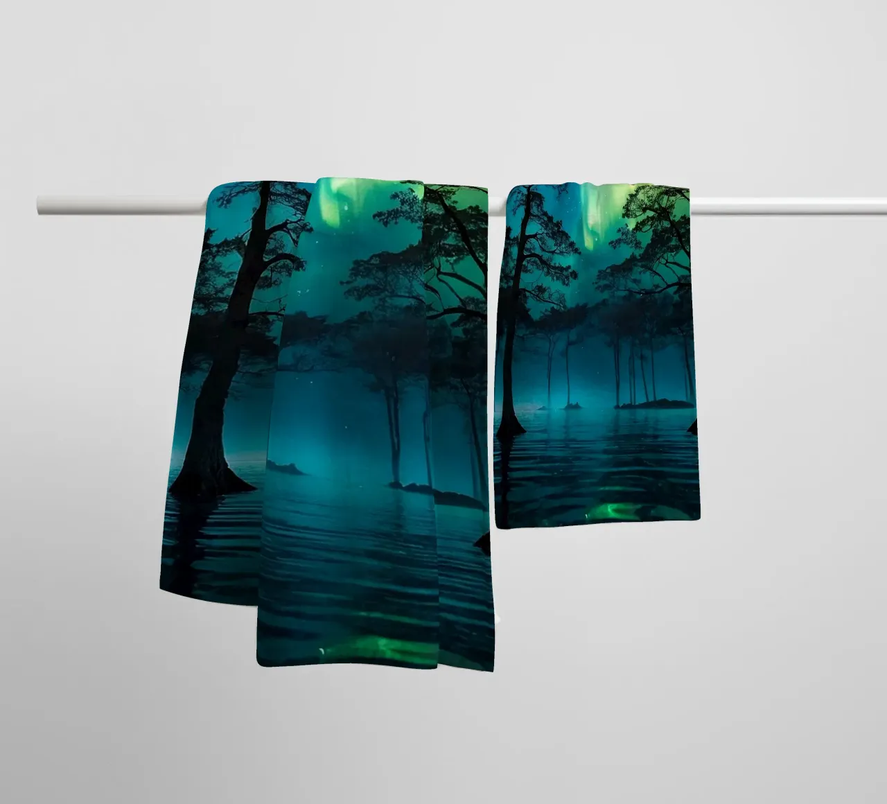 bellezza della foresta asciugamano da bagno da rock music