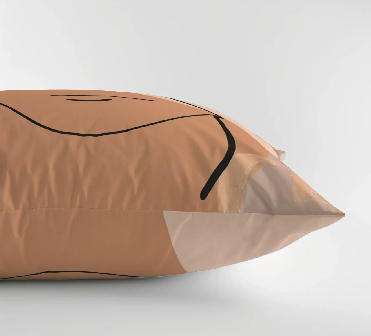 abstract face in lines cuscino da vintageshop