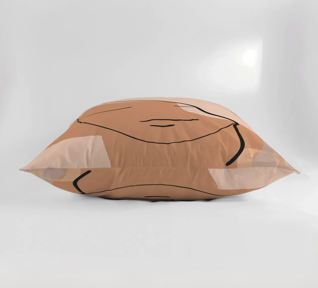 abstract face in lines cuscino da vintageshop