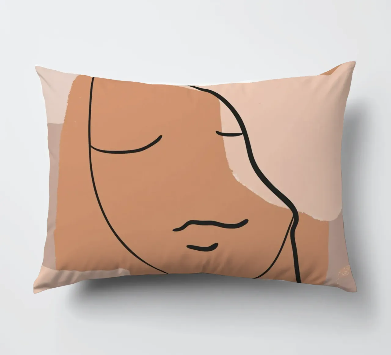 abstract face in lines cuscino da vintageshop