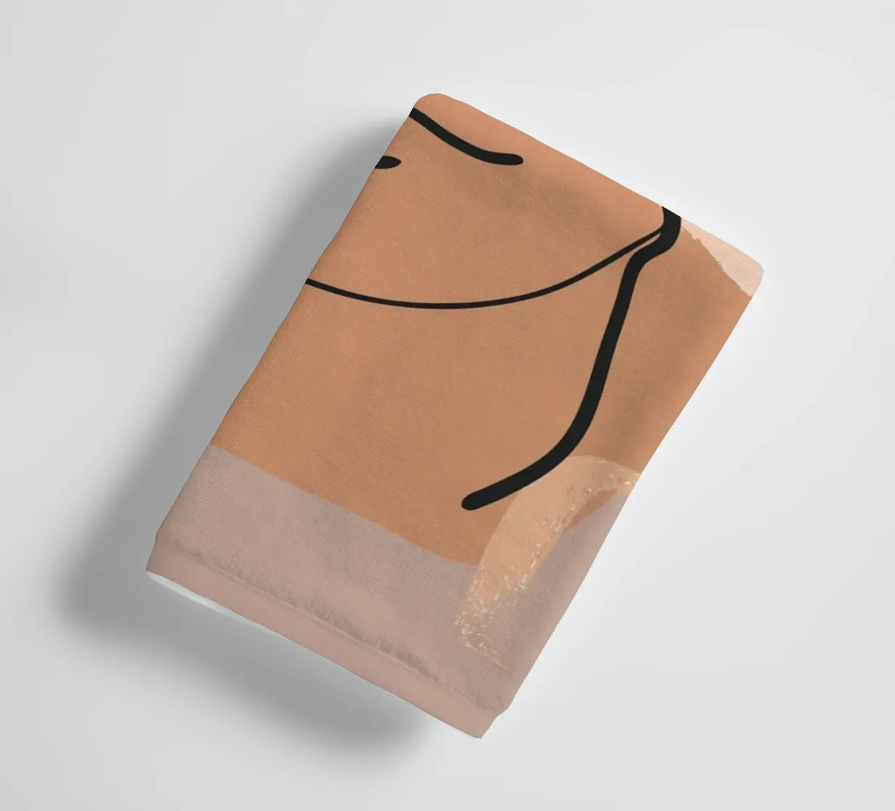 abstract face in lines asciugamano da bagno da vintageshop