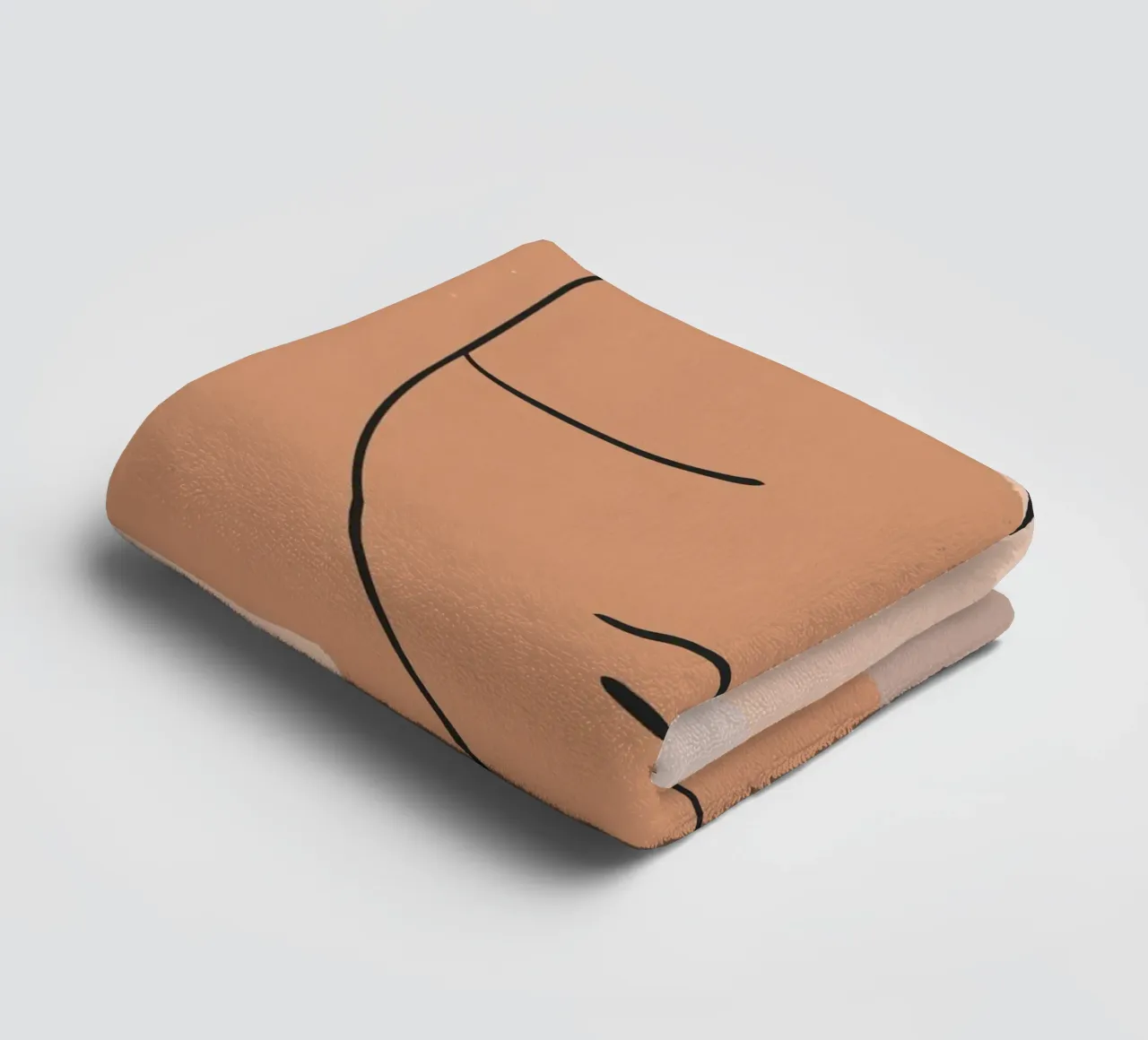 abstract face in lines asciugamano da bagno da vintageshop