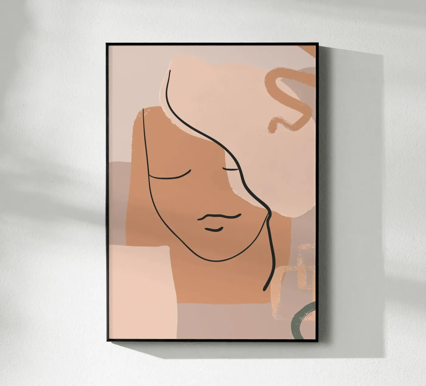 abstract face in lines plexiglass da vintageshop