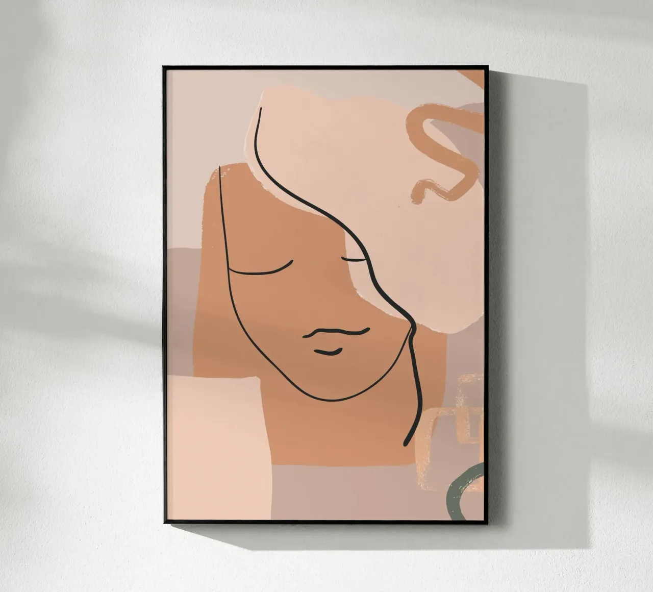 abstract face in lines plexiglass da vintageshop