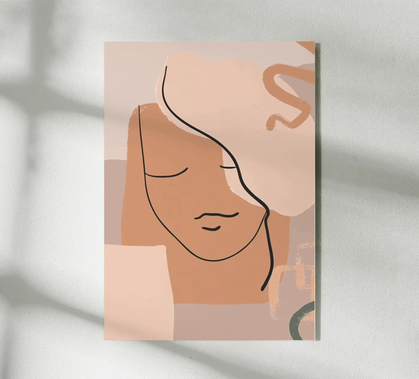 abstract face in lines plexiglass da vintageshop