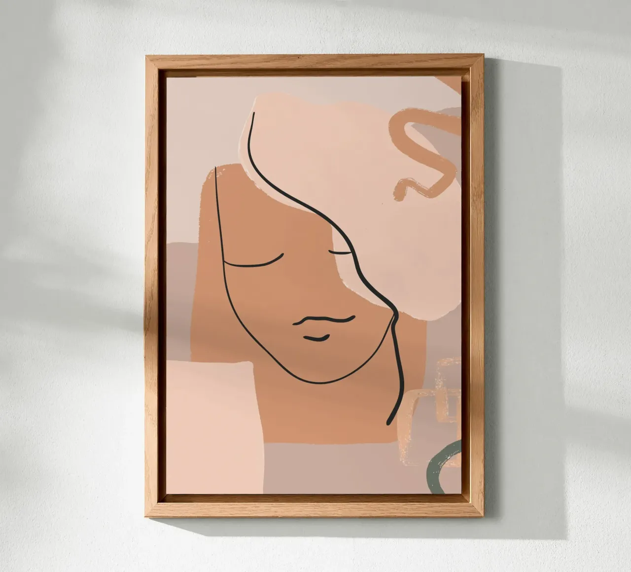 abstract face in lines alluminio dibond da vintageshop