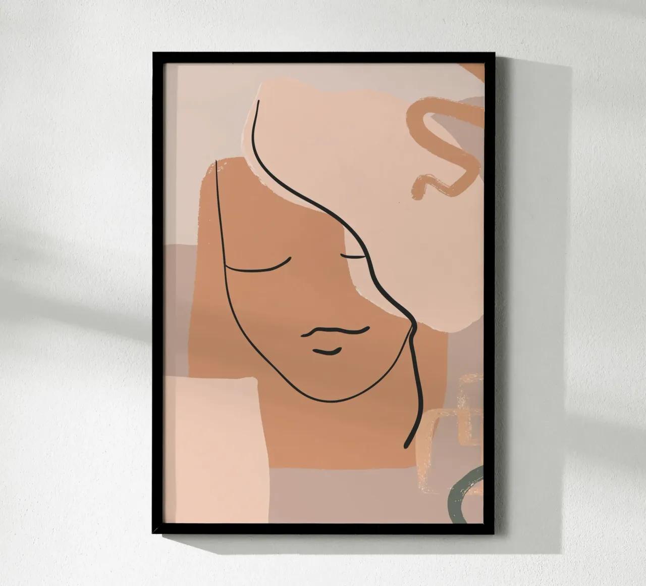 abstract face in lines hahnemühle by vintageshop