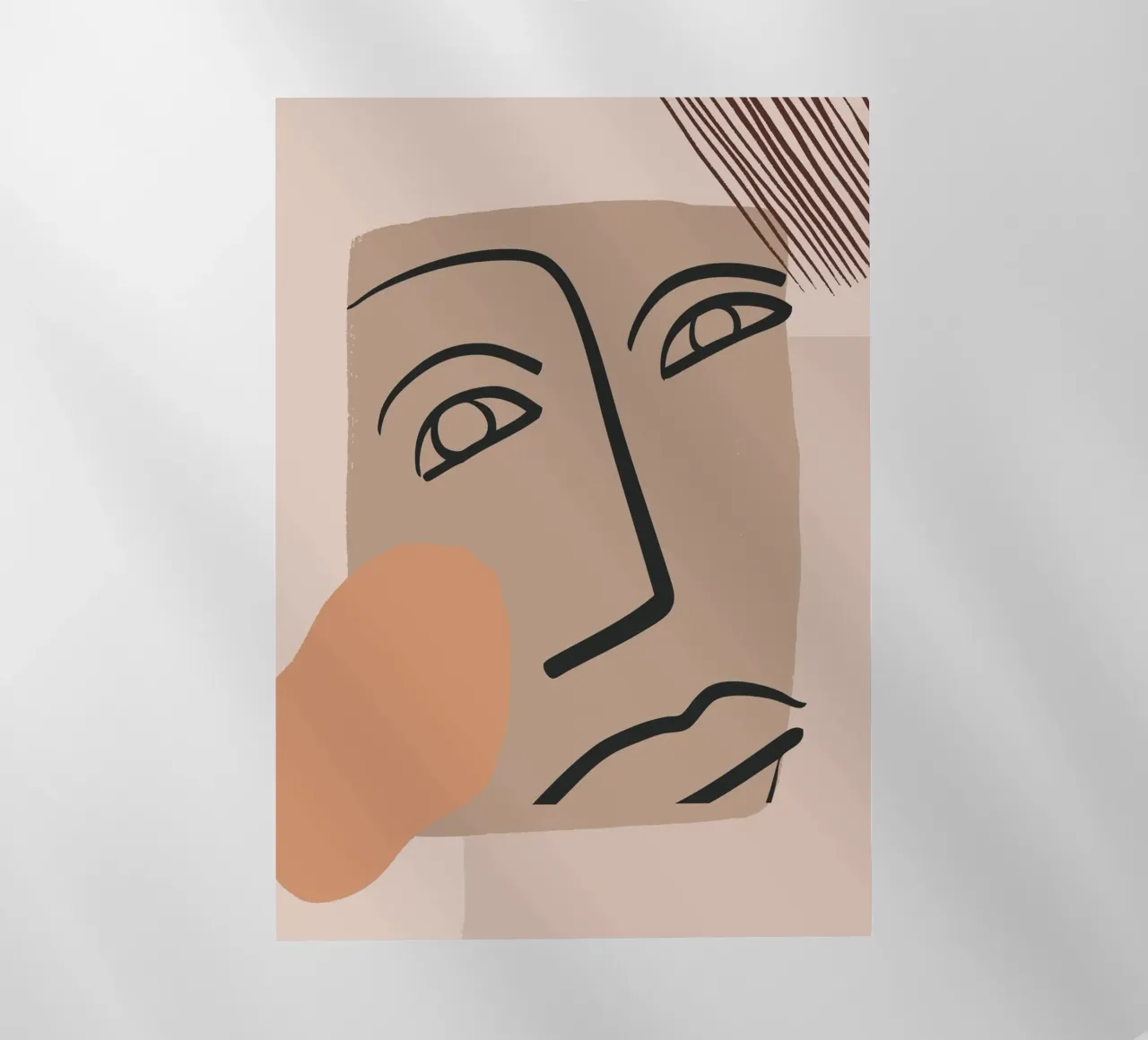 abstract face in lines x pellicola backlit da vintageshop