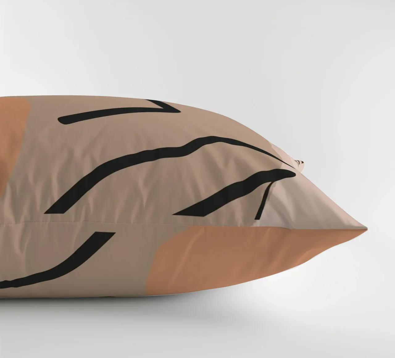 abstract face in lines x decorative cushion by vintageshop
