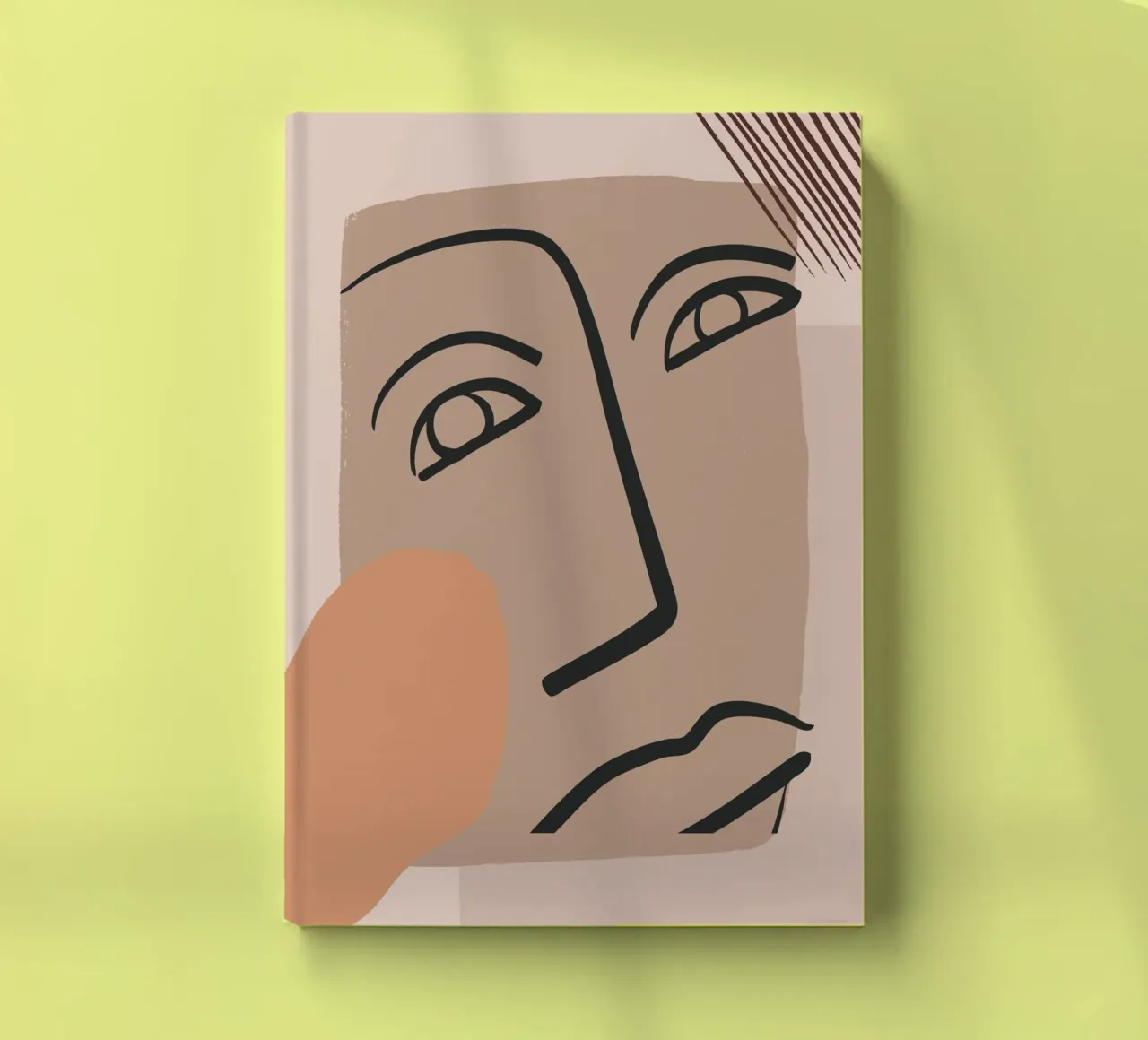 abstract face in lines x notebook by vintageshop