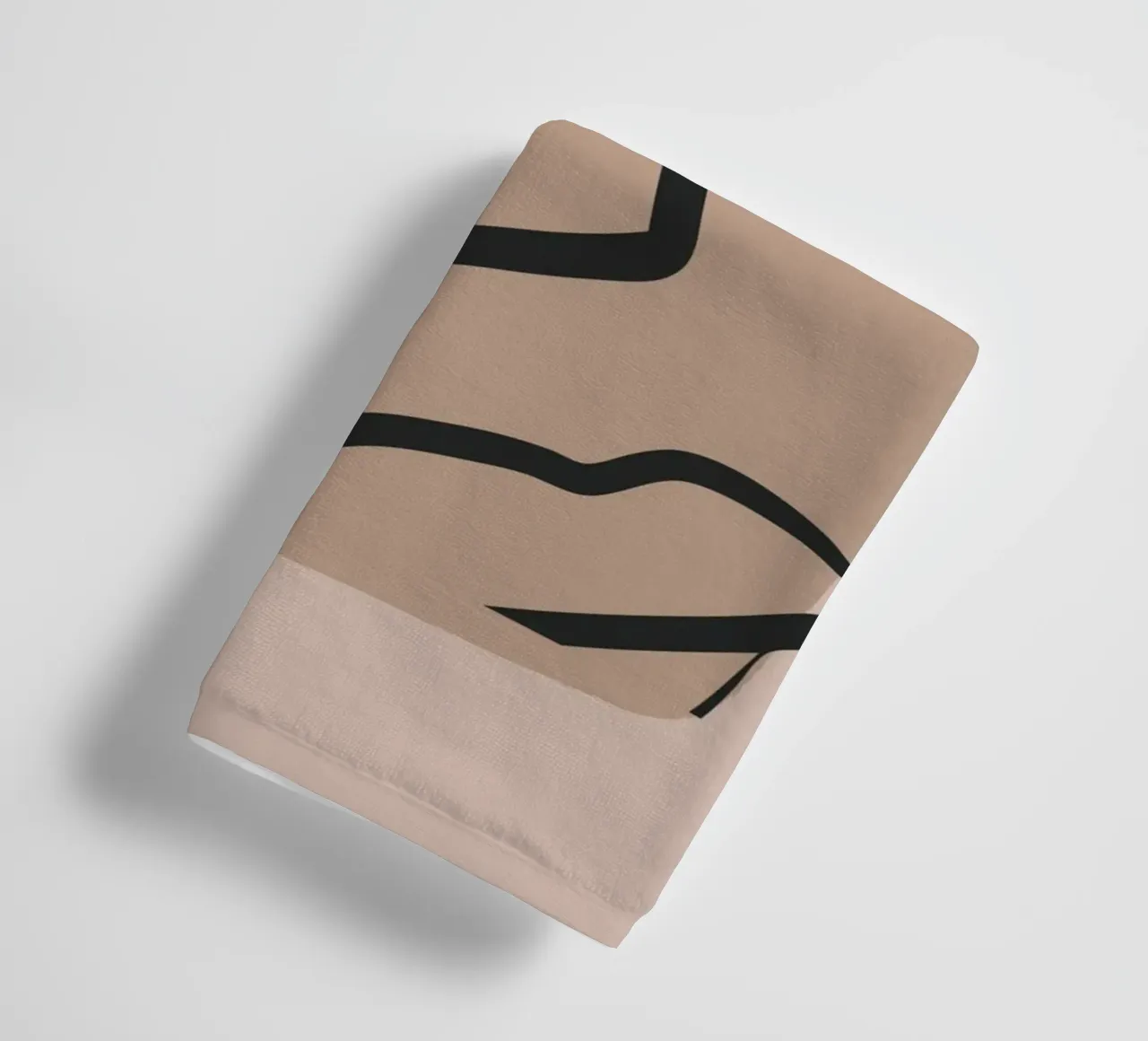 abstract face in lines x asciugamano da bagno da vintageshop