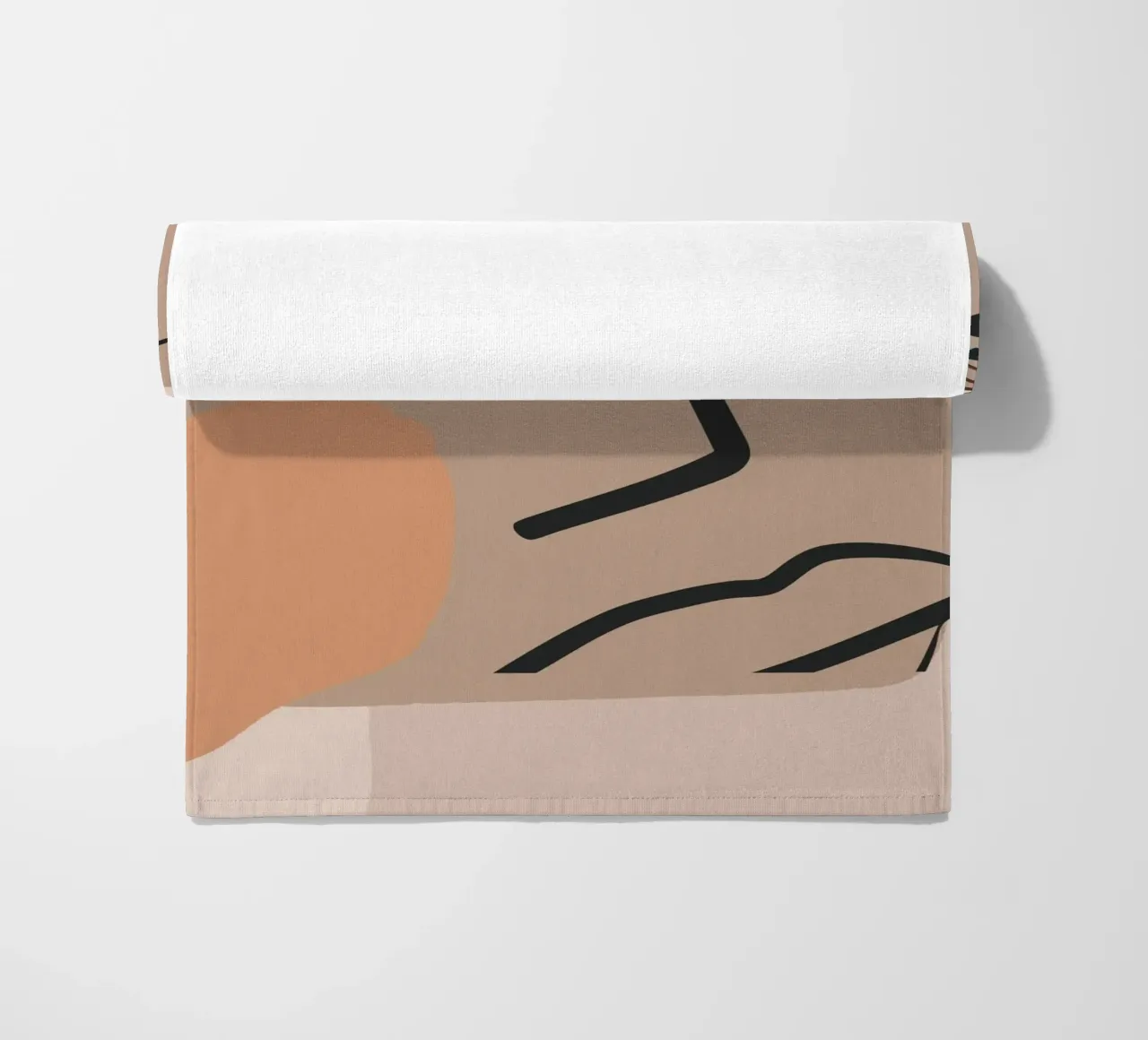 abstract face in lines x telo mare da vintageshop