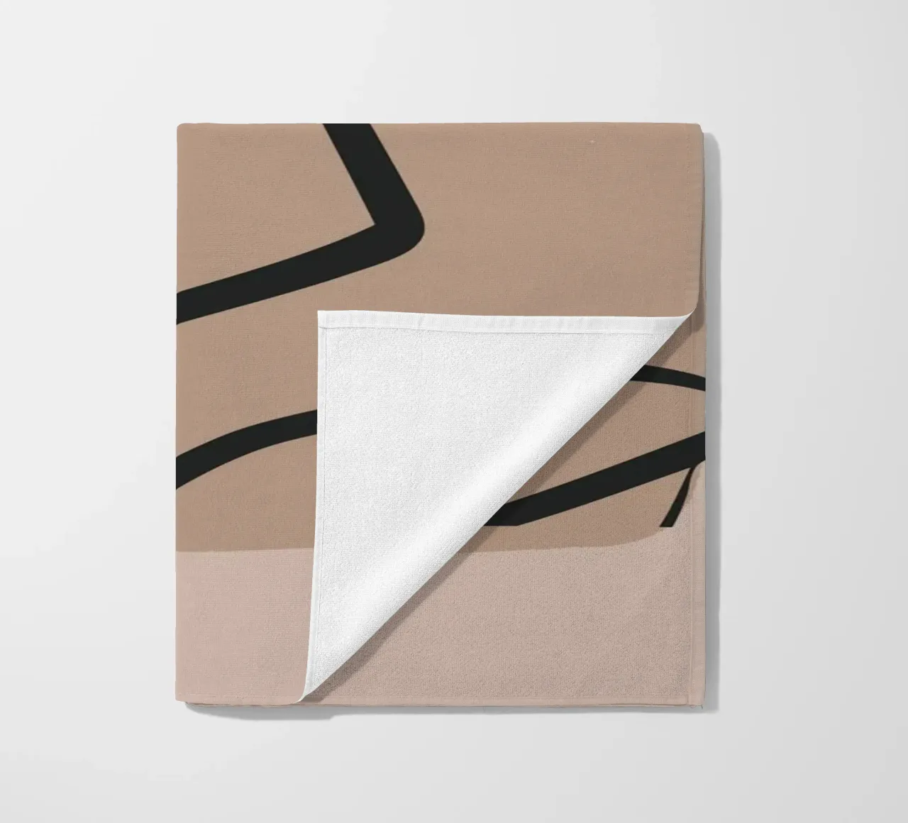 abstract face in lines x telo mare da vintageshop