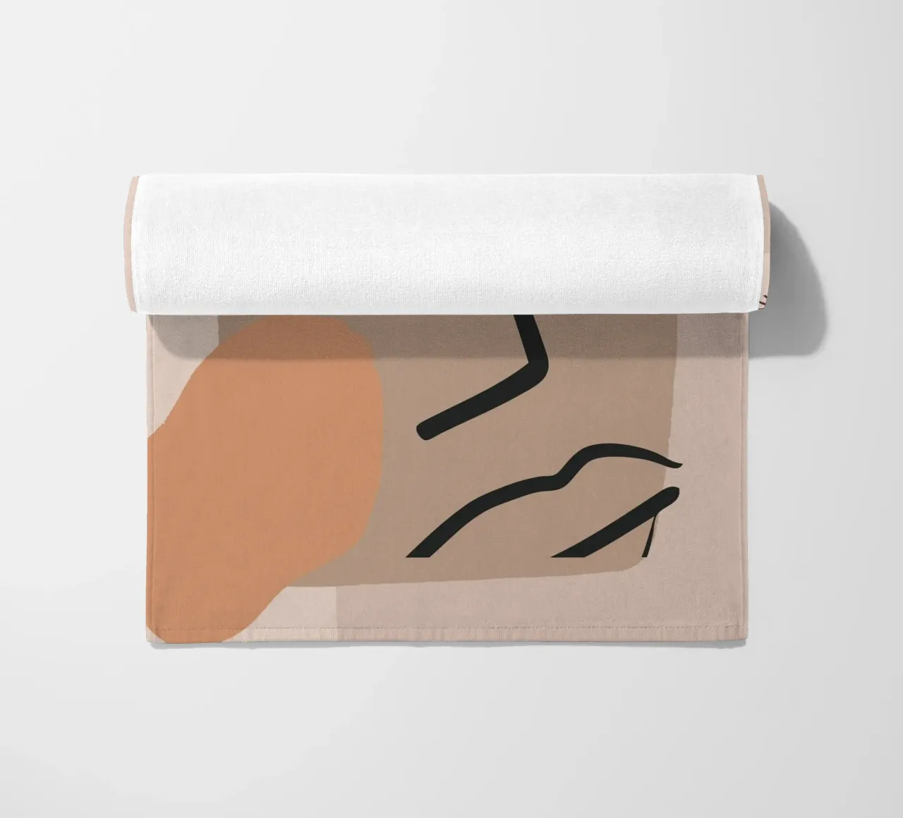 abstract face in lines x telo mare da vintageshop