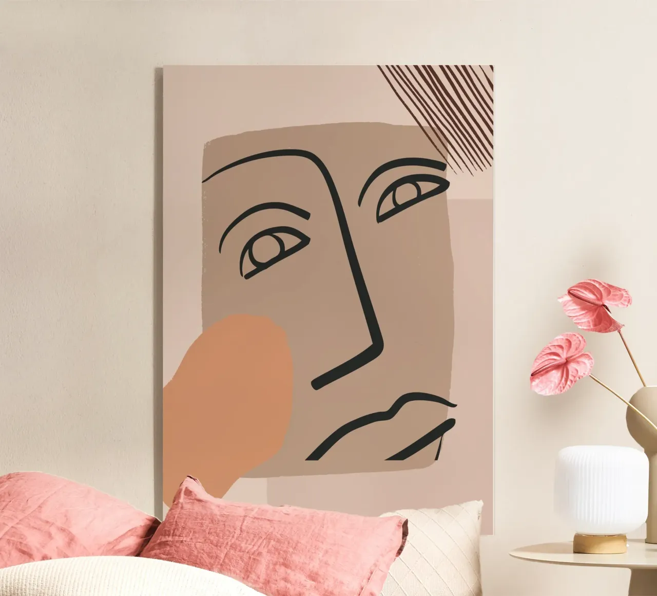 abstract face in lines x plexiglass da vintageshop